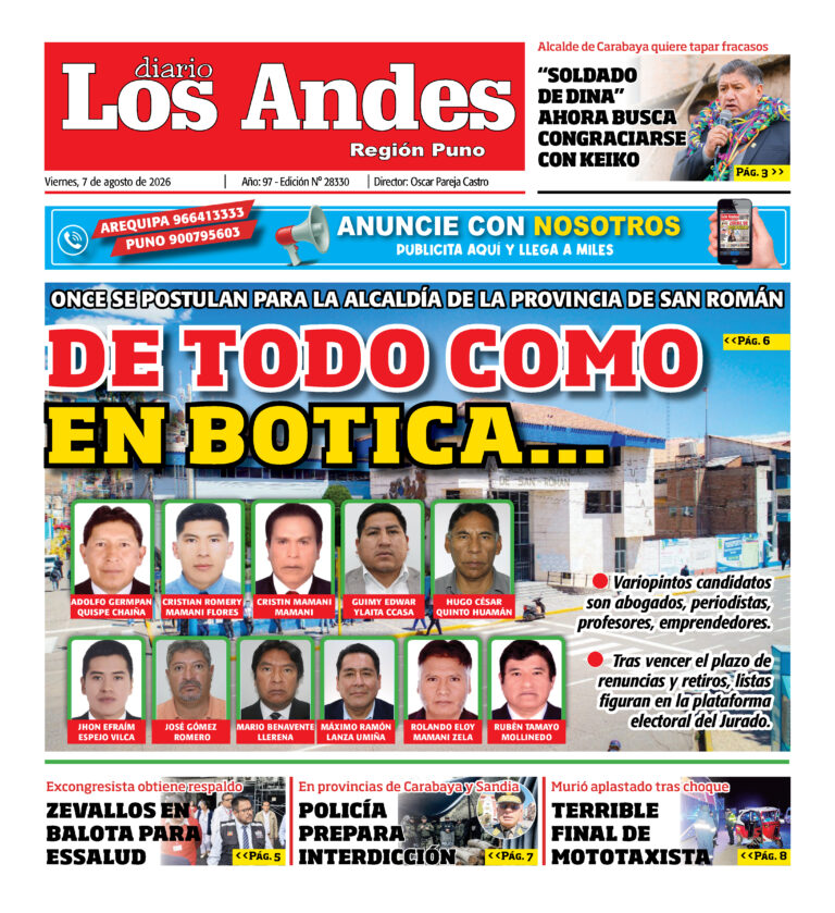 DIARIO LOS ANDES PUNO: 07/08/26