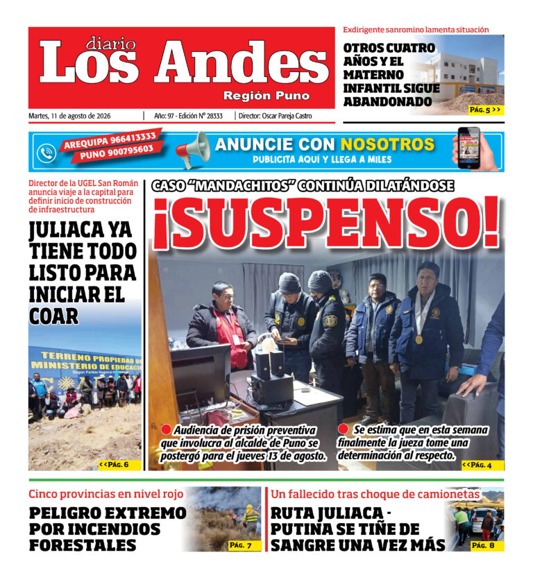 DIARIO LOS ANDES PUNO: 11/08/26