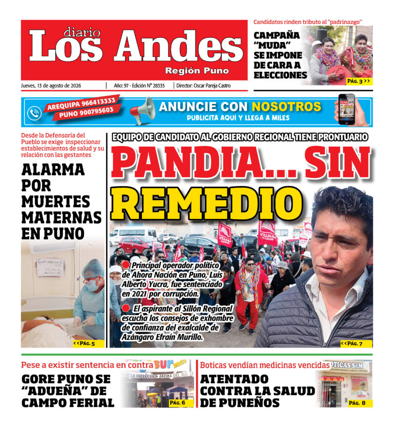 DIARIO LOS ANDES PUNO: 13/08/26