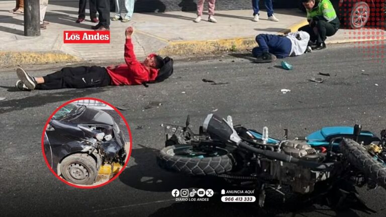 Motociclistas chocan contra un auto en Cerro Colorado mientras huían de la Policía