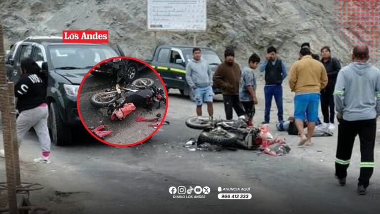 Accidente en la vía de Ocoña deja un motociclista gravemente herido tras colisionar con camioneta