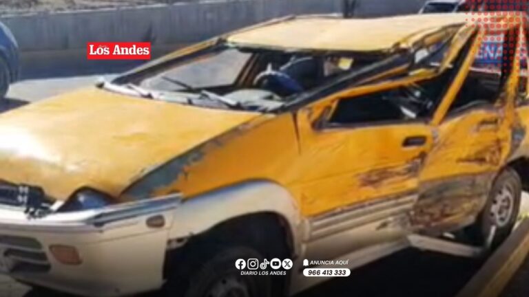 Choque de un Tico y una camioneta deja un herido grave en la vía de 4 carriles en Yura
