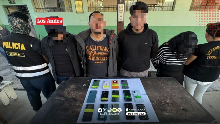 Caen “Los Receptadores Blancos de AQP” con 14 celulares robados en centro comercial del Cercado