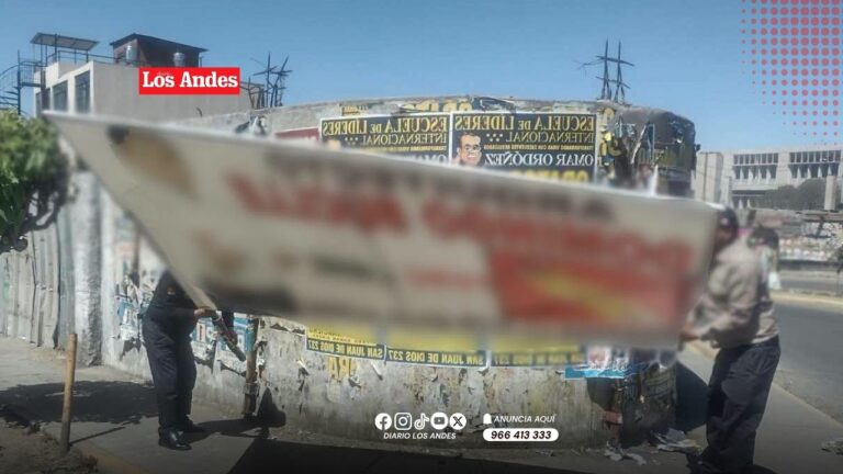 Retiran propaganda política no autorizada en la avenida La Marina y el Centro Histórico