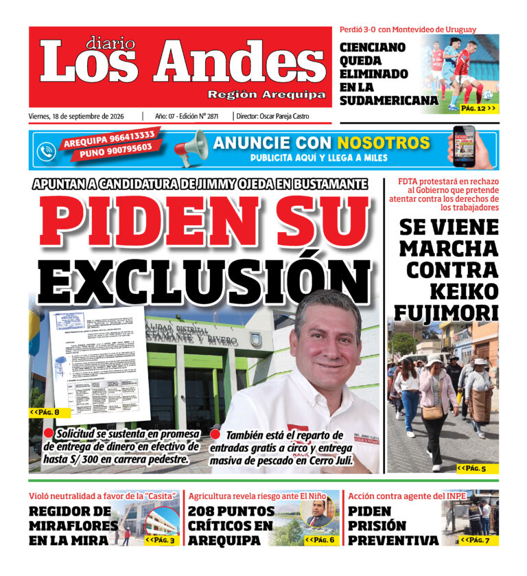 DIARIO LOS ANDES AREQUIPA: 18/09/26