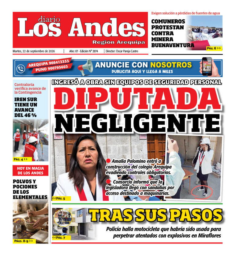 DIARIO LOS ANDES AREQUIPA: 22/09/26