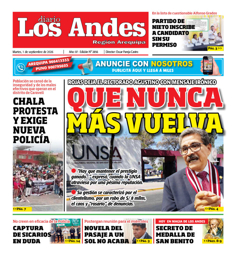 DIARIO LOS ANDES AREQUIPA: 01/09/26