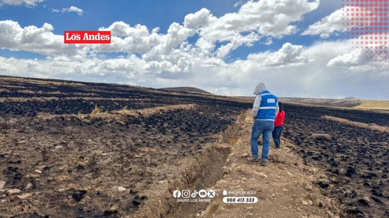 Sunass evalúa daños en Totorani tras incendio que afectó fuente de agua para Puno