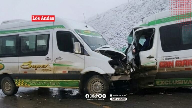 Violento choque frontal deja varios heridos en La Rinconada