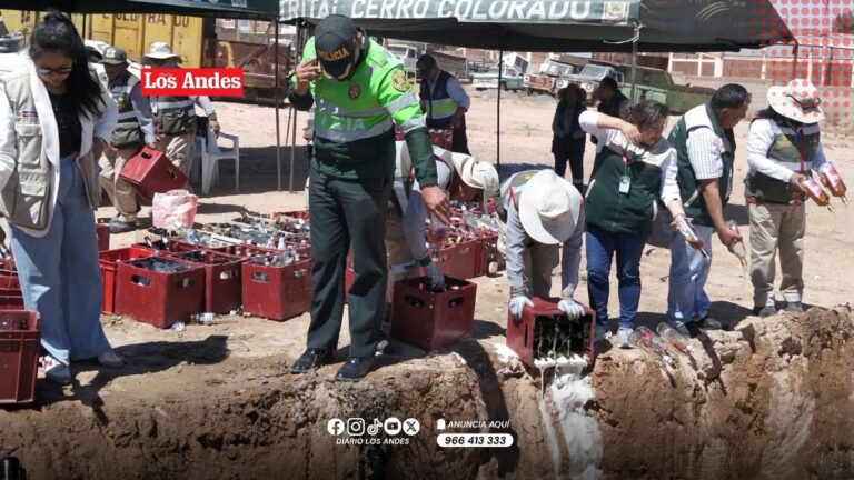 Arequipa: Municipalidad elimina 2 mil 700 botellas de alcohol incautadas en Cerro Colorado