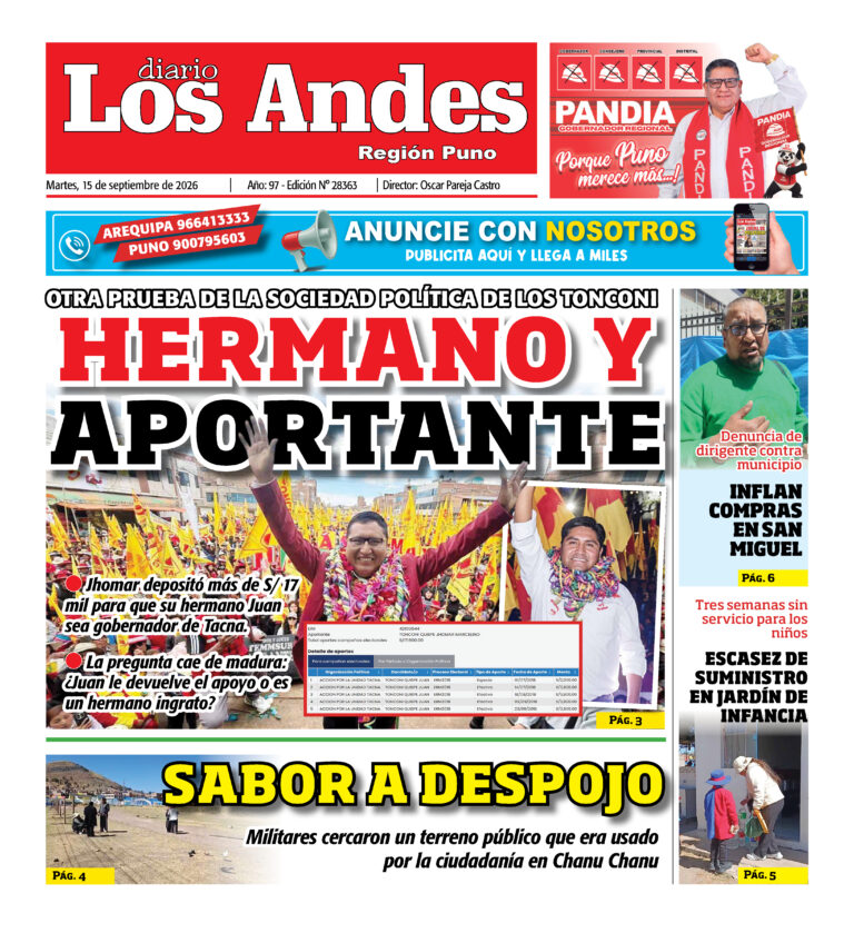 DIARIO LOS ANDES PUNO: 15/09/26