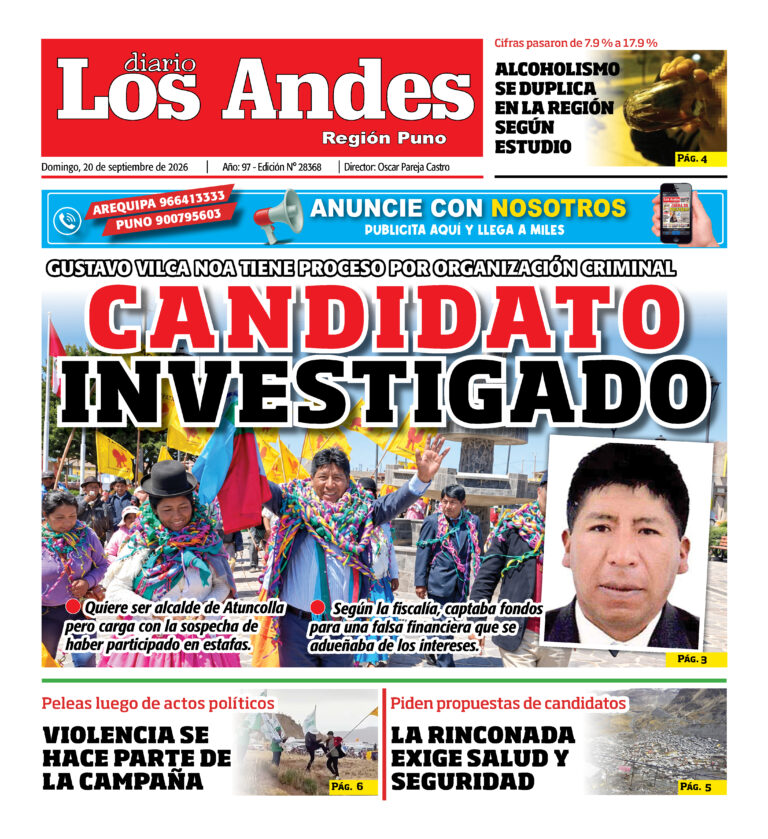 DIARIO LOS ANDES PUNO: 20/09/26
