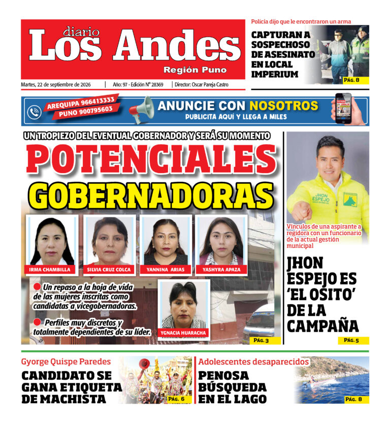 DIARIO LOS ANDES PUNO: 22/09/26