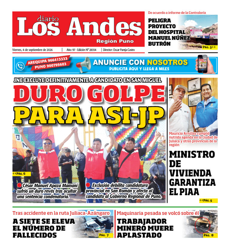DIARIO LOS ANDES PUNO: 04/09/26
