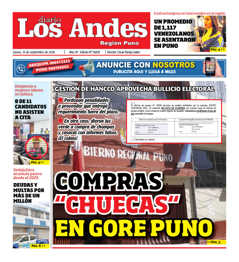 DIARIO LOS ANDES PUNO: 10/09/26