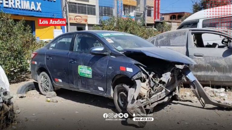Taxi se empotra en el óvalo Arequipa-La Joya y deja una pasajera herida en Cerro Colorado