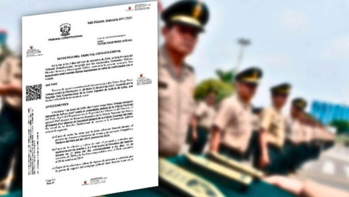 Tribunal Constitucional ordena al Ministerio del Interior entregar actas del proceso de ascenso a generales de la Policía Nacional del Perú de 2019.
